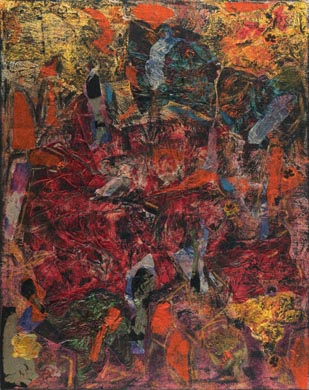 O.T. | 180 x 140, Collage / Malerei auf Leinwand | 1999