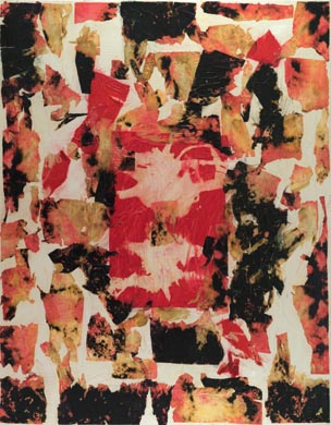 O.T. | 180 x 140, Collage / Malerei auf Leinwand | 1998