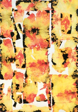 O.T. | 200 x 140, Collage / Malerei auf Leinwand | 2000