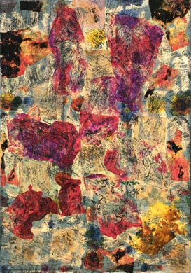 O.T. | 200 x 140, Collage / Malerei auf Leinwand | 2000