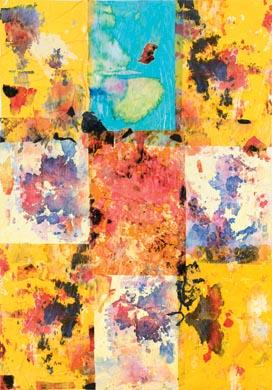 O.T. | 200 x 140, Collage / Malerei auf Leinwand | 1997