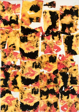 O.T. | 200 x 140, Collage / Malerei auf Leinwand | 2000