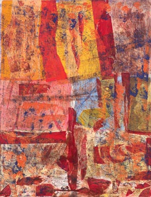 Der Weg | 180 x 140, Collage / Malerei auf Leinwand | 1997